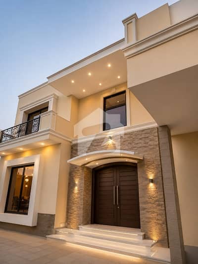 500 SQUARE YARD MOST LUXURIOUS AND ARCHITECTURE ULTRA MODERN STYLE DOUBLE STORY BUNGALOW WITH BASEMENT FOR RENT IN DHA PHASE 8. MOST ELITE CLASS LOCATION IN DHA KARACHI