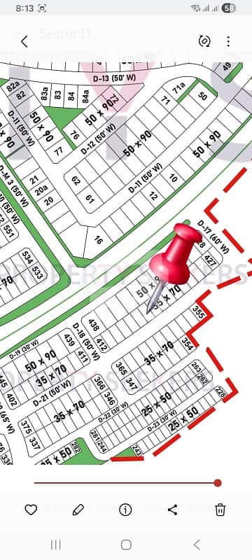 SECTOR-D bahria phase 8 10marla plot for sale