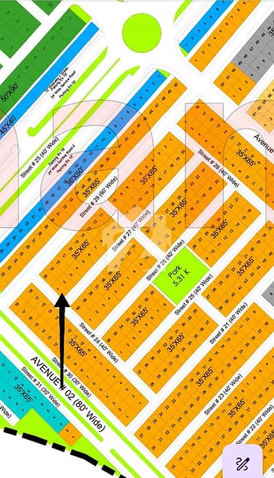 10 Marla plot no 1. Street 27. Sector B. . DHA 4 River View North (RVN)