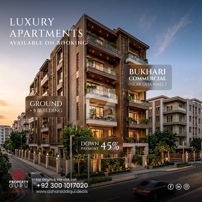 3 Bed DD Apartment For Sale On Booking | Bukhari Commercial, DHA Phase 6, Karachi