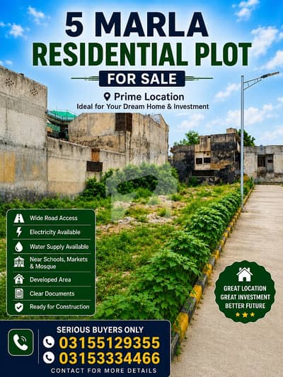 Premium 3, 4, 5 & 6 Marla Plots Available | Ideal for Home & Investment