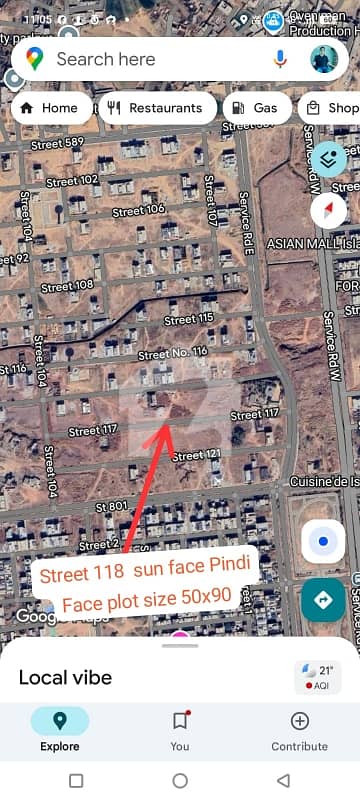Street 118 plot? Near double road