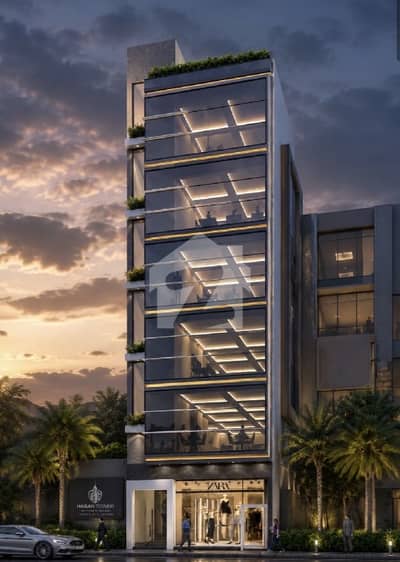 Redefining the DHA skyline.   We are proud to introduce Hasan Tower, our premier commercial development situated in the heart of DHA Phase 8, Karachithe citys fastest-growing premium hub.