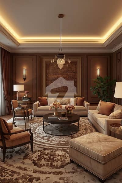 600 Yards Semi-Furnished Ultra Luxury Ground Floor Portion For Rent Located In A Super Secure Gated Society Suitable For Expatriates, Foreigners And C-Suite Executives