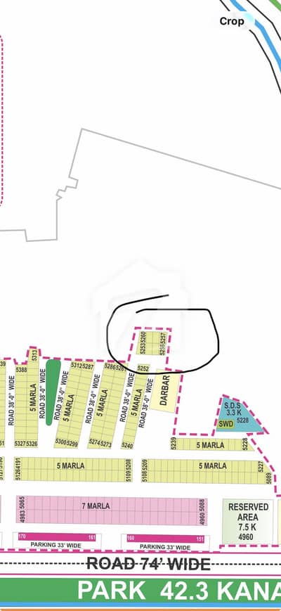 5 Marla Prime Corner Plot (Y-5257) for Sale in DHA Phase 7 (All Dues Paid)