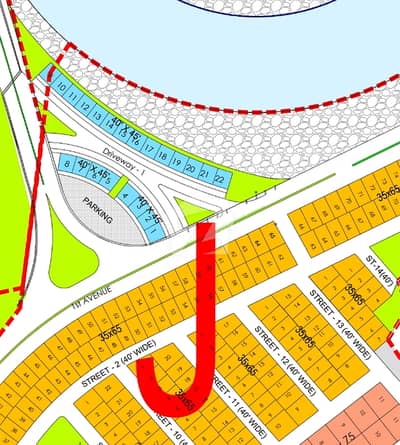 DHA Phase 5 Sector J Street 1st Avenue Front Open 10 Marla Residential Plot For Sale