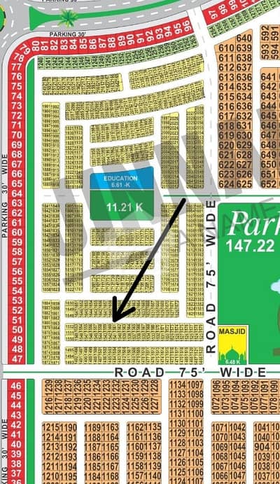 5 Marla Double CC Block Plot For Sale 40 Feet Road, Near Park, Easy Access To 150 Ft Road, Prime Location
