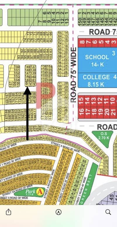 5 marla P block on-ground corner plot