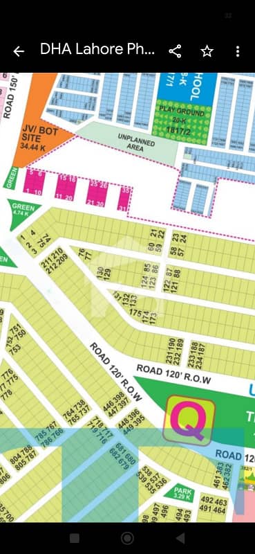 1 Kanal Residential Plot for Sale DHA Phase 9 Prism, Q Block