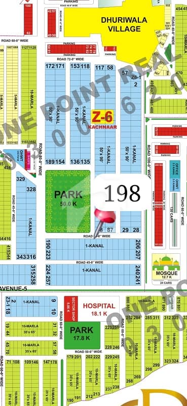 DHA Phase 8 IVY Green Z6 Block | 1 Kanal Plot Facing Park For Sale