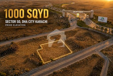 DHA City Plot Sector 5D Top Elevation/Location with extra Land