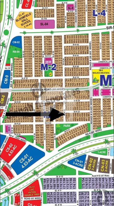DHA Multan sector M 1 kanal corner residential plot near to Park, Masjid and commercial. Very close to 300ft road.