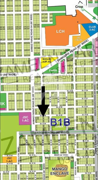 DHA Multan sector B1 10 Marla residential plot near to park, Masjid and commercial.