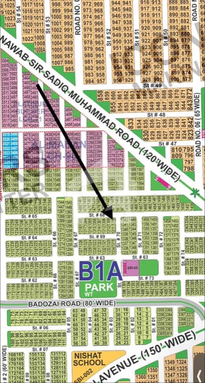 DHA Multan sector B1 1 kanal corner residential plot near to park, Masjid and commercial.