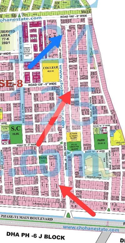 1 kanal plot for sale in phase 8 block T on prime location.