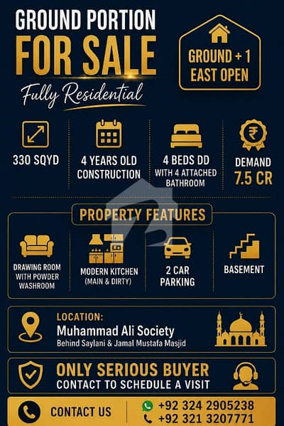 Ground Portion Available For Sale at Muhammad Ali Society Ground Portion Available For Sale at Muhammad Ali Society