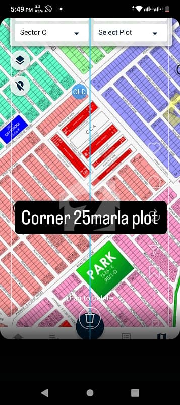 corner 25marla plot phase 6 near to C-block market for sale in DHA Lahore. owner Direct