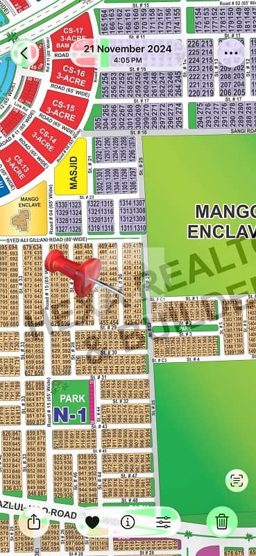DHA Multan sector N 1 kanal residential plot near to Park, Masjid and commercial.