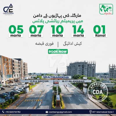 Prime 8 Marla (30x60) Residential Plot for Sale in Block E, B-17 Multi Gardens Islamabad