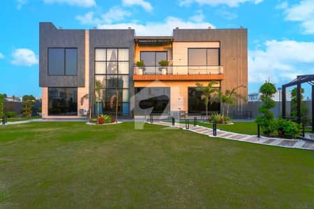 2 Kanal Lavish Beautiful Bungalow 1 Kanal House + 1 Kanal Lawn Top Quality Build Luxurious Beautiful Modern Design Villa With Basement For Sale In DHA Lahore Phase 7 Prime Location