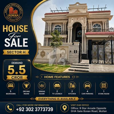 DHA Multan 1 Kanal House available For sale in sector H 'M