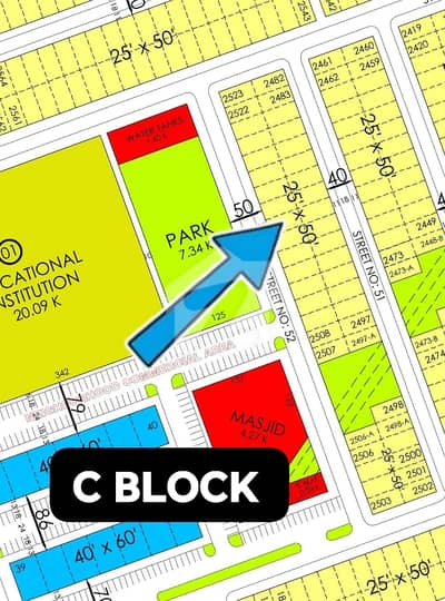 Park Face Top Category Plot For Sale In C Block Faisal Hills