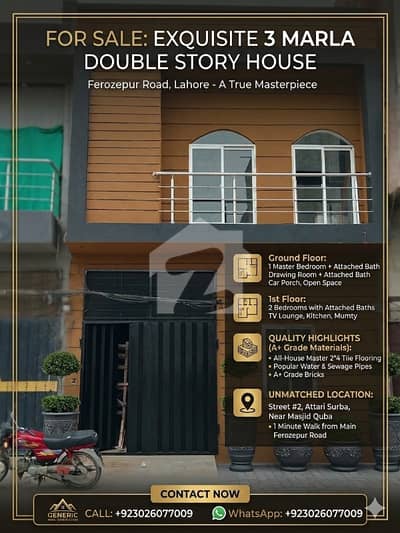 3 Marla Brand New House For Sale