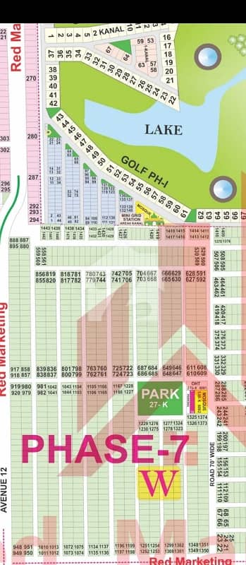 Residential Plot Of 1 Kanal In DHA Phase 7 - Block W For sale