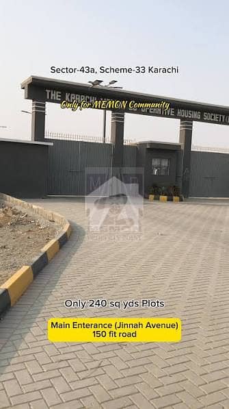 Prime 240 SQ YARD PLOT FOR SALE IN KARACHI MEMON Prime 240 SQ YARD PLOT FOR SALE IN KARACHI MEMON