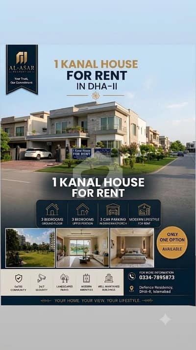 1 Kanal House Available For Rent In Sector F Near To Giga Mall & GtRoad DHA Ph ll Islamabad