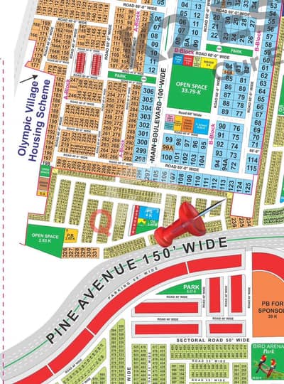 Q Block 5 Marla plot For Sale good location reasonable price direct access pine avenue Road