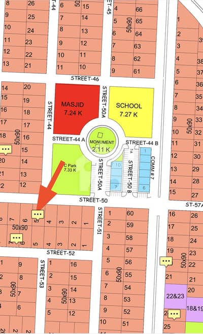 Facing Park Reasidensial plot for sale