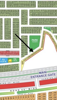 5 marla L block facing park possession plot