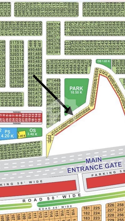 5 marla L block facing park possession plot