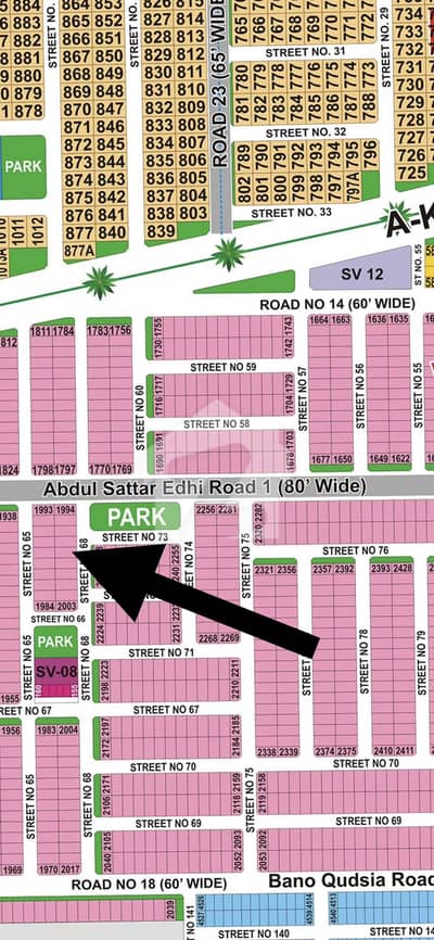 8 Marla Prime Location Park View Plot Available For Sale
