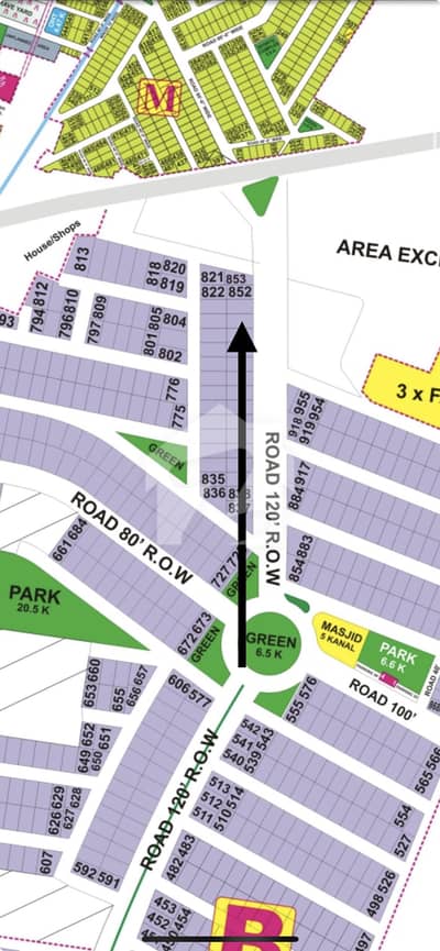 1 Kanal Plot Near Park And Masjid