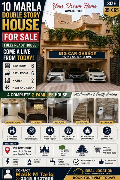 10 Marla Double story House for sale