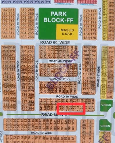 10 Marla Main Boulevard Plot Available For Sale In Block FF Citi Housing Gujranwala