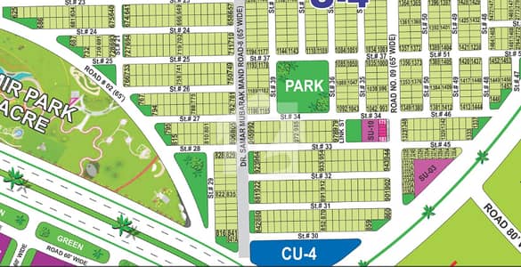 10 MARLA CORNER EXTRA LAND 65 FT ROAD PLOT FOR SALE SECTOR U IN DHA MULTAN PHASE 1