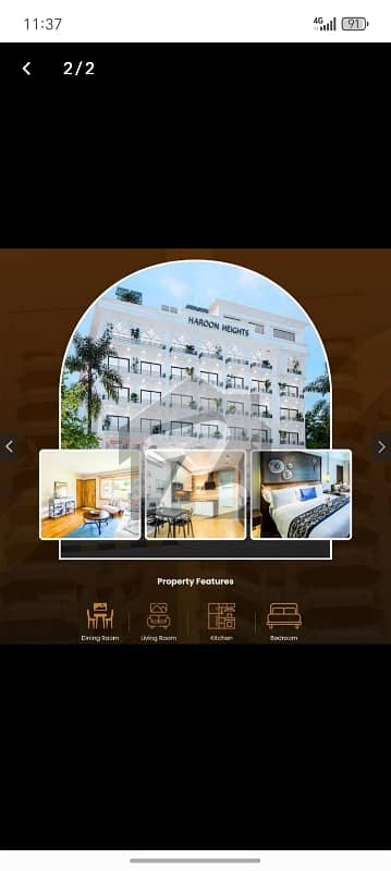 One bed apartment for sell Haroon height faisall hills b block margilla view and installment plan 20 % down payment