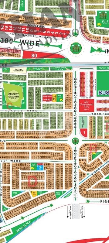 LDA city Lahore C block one kanal plot for sale on 75 ft Khunjerabad road