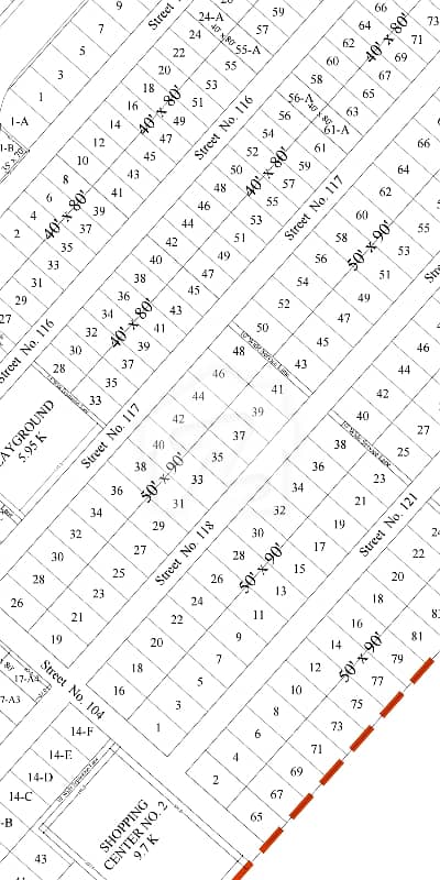 جی ۔ 14/3 جی ۔ 14,اسلام آباد میں 1 کنال رہائشی پلاٹ 5.0 کروڑ میں برائے فروخت۔