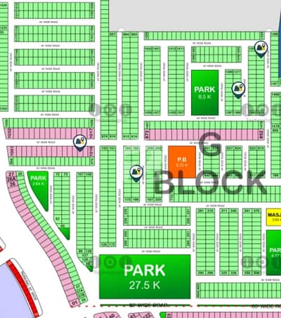 5 marla plot for sale in G block bahria orhard