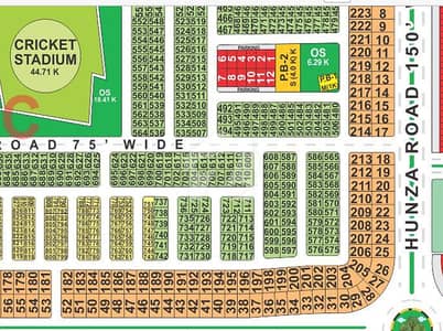 1 Kanal Premium Residential Plot on Main 150 Ft Hunza Road, C Block, LDA City Lahore.
