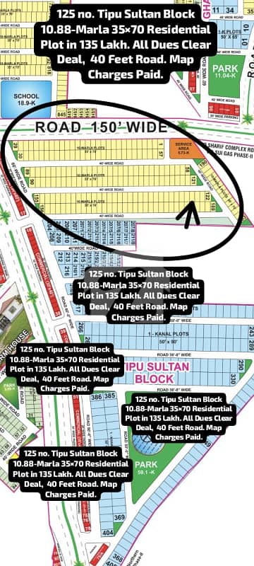 125 No. Tipu Sultan Block 10.88-Marla Residential Plot In 135 Lakh. All Dues Clear Deal, Gernal Category. 40 Feet Road. Best Location For Constructing Your Dream House In This Nominal Price In Bahria Town Lahore 125 No. Tipu Sultan Block 10.88-Marla Residential Plot In 135 Lakh. All Dues Clear Deal, Gernal Category. 40 Feet Road. Best Location For Constructing Your Dream House In This Nominal Price In Bahria Town Lahore