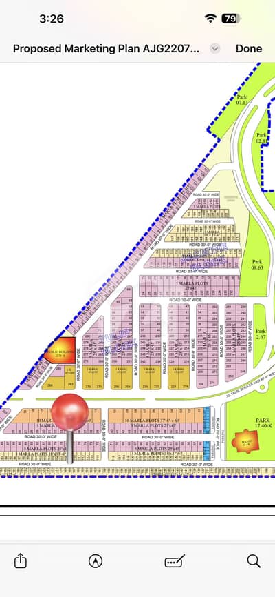 3 Marla Plot With Sui Gas And Wapda Available Most Prime Location Plot, Tulip Block, Near Park And Masjid ,