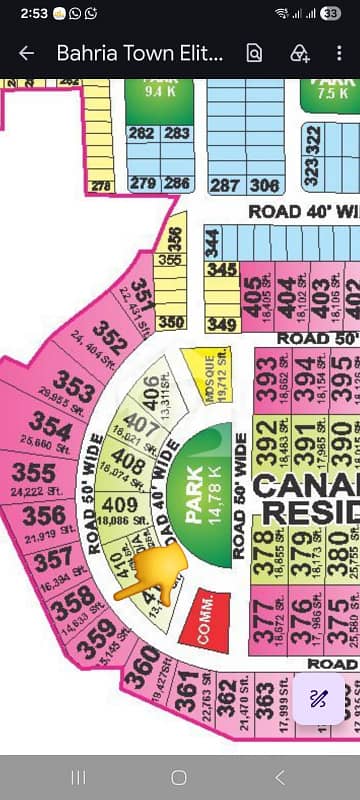 *6.7 Kanal combined residential plots in Bahria Town Lahore*