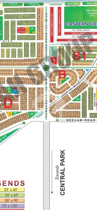 150 Feet Pine Avenue Road Prime location A-Block 1-Kanal Plot For Sale with All Dues Paid