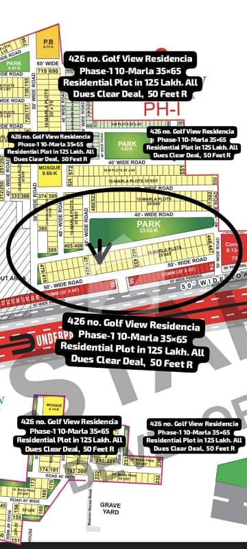 426 No. Golf View Residencia Phase-1 10-Marla (35 By 65) Residential Plot In 125 Lakh. All Dues Clear Deal, 40 Feet Road , Facing Commercial. Best Location For Constructing Your Dream House In Bahria Town Lahore 426 No. Golf View Residencia Phase-1 10-Marla (35 By 65) Residential Plot In 125 Lakh. All Dues Clear Deal, 40 Feet Road , Facing Commercial. Best Location For Constructing Your Dream House In Bahria Town Lahore