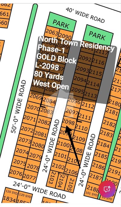 Direct Owner: 80 Yards West Open | L-2098 NTR GOLD | 42 Lac With Transfer + Dues Paid